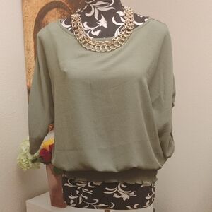 Michael Kors Sage Green Blouse